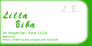 lilla biba business card